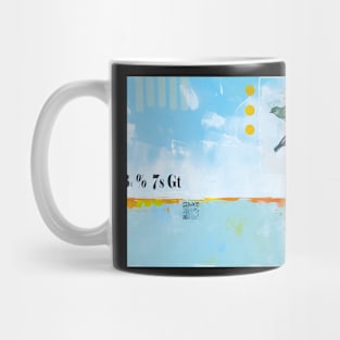 Picture of an original painting, blue birds Mug